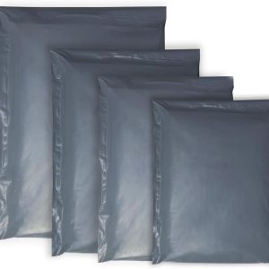 Double Dragon 60 Mixed Size Self-Seal Mailer Bags | Tamper-Proof Plastic Packaging for Mailing. Postage. Shipping & Delivery | Grey (4 Sizes | Small to Large | 15 Each)
