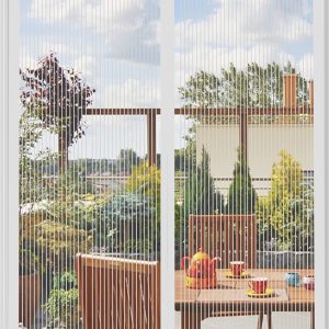 Fly Screens Doors Nets Patio Curtain Insect Mesh for Keeping Out Flies & Bug. Flyscreen French Doors. Mosquito Double Door Magnetic ScreenFly Doors(100x200cm. White)